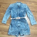 Stella McCartney acid wash Denim short long sleeve overalls size 38 Photo 4