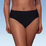 Aqua Green NWT Womens  Black UPF 50 Mid-Rise Bikini Briefs Bottoms 868061 - Sz XL Photo 0