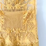 Alya High Neck Lace Front Swing Tank in Mustard Yellow Size M Photo 2