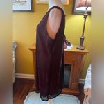 Lisa Jo Y2K black/red/sparkly sleeveless Showgirl midi dress. Size 12. Black Photo 1