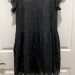 Black High Neck Ruffle Tiered Baby Doll Dress Photo 3