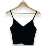Privy Black velvet cropped camisole top womens medium in Excellent condition Photo 4