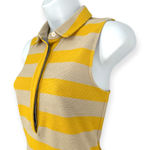 Band of Outsiders | Sz 1/Small | Tan/Yellow Striped Sleeveless Polo Shirt Dress Yellow Photo 5