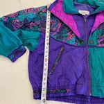 Vintage 1980s J Gallery Purple and Green Light Jacket‎ Size Medium Photo 5