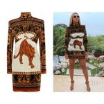 Versace NWOT  Velvet Leopard Dress Photo 1