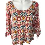 Lucky Brand  Scoop Neck Boho Top, Sz M Photo 4