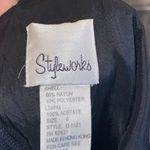 Style works Chic Black tea length Dress with long Fringe Hem Size 6 Photo 8