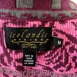 Icelandic Design‎ Women's Nordic Cotton Cardigan Sweater Size Medium Pink Photo 5