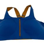 Brooks  Blue Dare Zip Front 2.0 DriLayer Sports Bra Size 40DD/E Photo 0