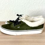 Vans Suede and Faux Fur Green Sneakers Size 10 Photo 1