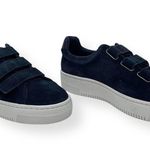 Sandro  PARIS Marine Blue Leather Suede E17 Amazing Sneakers Photo 5