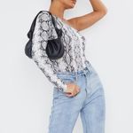 Pretty Little Thing  | One Shoulder Snakeskin Bodysuit Photo 6