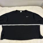 Nike Womens Plus SZ 2XL Black Ribbed Short Sleeve Crop Top Photo 2