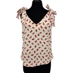 Sézane Lara Floral Tie Bow Straps Sleeveless Blouse | Sz 40 (US 8) | Mindy Print Photo 9