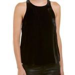 Joie  Sleeveless Scoop Neck Racerback Velvet Tank Top Black Women's Size Small Photo 0