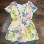 Adelyn Rae Anthropologie floral print skirt romper Pockets Lined Women’s Size S Photo 7