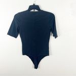 Everlane The Short Sleeve Crew Neck Black Bodysuit, Size Small Photo 1