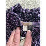 Barbour Womens Midhurst Shirt Top Purple Multi Floral Long Sleeve Mock Neck Sz 6 Photo 8