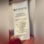 Athleta  Victory Sweatshirt Dress Small Grey Hoodie With Zippered‎ Pockets EUC Photo 4