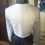 Adidas  light blue cropped raw hem sporty sweatshirt Photo 1