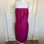 Ellen Tracy Vintage Magenta 100% Silk 2 Piece Suit Size 6 Photo 3