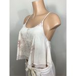 Raga New.  boho ivory/pink embroidered crop top. Small. Retails $109 Photo 6
