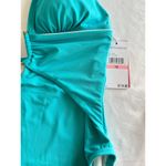 Vince Camuto NWT Swimsuit Halter Plunge Deep V One Piece Aqua Green Size 10 Photo 6