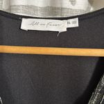 All in Favor  Dress - Nordstrom - NWT Blk Silver, Tie Front, V Neck Elastic Waist Photo 3