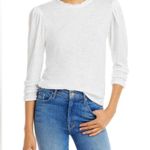 Goldie Pima Cotton Ruffle Trim Tee in White, Size M New w/Tag $125 Photo 8