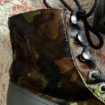 Schutz  Camo Combat Boots Size 6B Calf Hair Black Green Waterproof Lace Up Photo 8