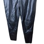 ZARA  Women’s Sz Medium Faux Leather Leggings Stretch Pants Black New NWT Photo 3