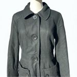 Anthropologie Tulle Black Wool Blend Pea Coat Women’s Size L Classic Style Size L Photo 1