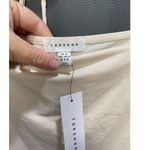 Topshop  Bodysuit Women's 8-10 Ivory Long Sleeve Square Neck Polyester Blend B4 Photo 1