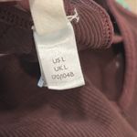 Free People  Movement Brown Ribbed Free Throw Crop Top Size Large Photo 4