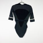 Azede x Gucci Powered By Bodysuit Wool Silk Knit Stretch Bodysuit Black Gray S Photo 2