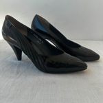 Pierre Cardin Vintage Black Patent Leather Heels Party Career Pumps Size 6.5 Photo 4