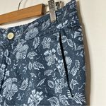 Jachs Girlfriend  Dark Blue Floral Leaf Printed Shorts Large Photo 1