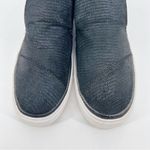 Toms  Paxton Slip On Shoes Sneakers Suede Faux Shearling Black Leather Lizard 7‎ Photo 4