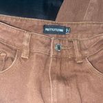 Pretty Little Thing Chocolate Long Leg Straight Jean Photo 4