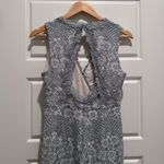 Foxiedox NWT  Ice Blue Floral Lace Sleeveless V-Neck Jumpsuit Size Small Photo 9