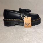 Dr. Martens Leather Platform Tassel Loafers Black Smooth Unisex Size 8W-7M Photo 7