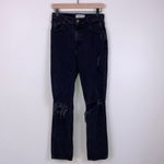 Abercrombie & Fitch Abercrombie 90s Straight Jeans Curve Love High Rise Black Distressed Size 27 4 Photo 1