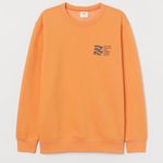 H&M | MEDIUM ORANGE MOTIF DETAIL SWEATSHIRT NEVER ENDING CITIES CREWNECK Photo 4