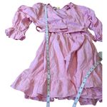 Maje  Rybiza Ruffled Pink Embroidered Boho Romantic Dress Women's Size SMALL Photo 6