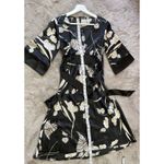 City Triangles Vintage  Black white floral Dress Medium Size‎ 3/4 Made U.S.A Photo 4