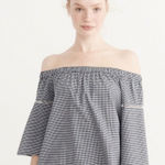 Abercrombie & Fitch Off the Shoulder Gingham Top Photo 0