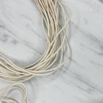 Womens Mother of Pearl Woven Macrame Tie Belt Small (S) ✨ White Photo 13