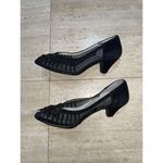 Tiffany Italy Beaded Mesh Pumps US 5.5 Japan 21.5 E Black‎ Velvet Black Photo 5