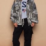 POL  Black Multi Hooded Patchwork Jacket Photo 0