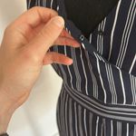 BB Dakota  navy and white striped short sleeve romper s 4. Fully lined & pockets Photo 8